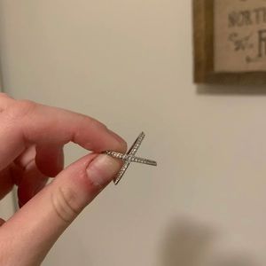 Michael Kors Wrapped Open Infinity X Silver Ring